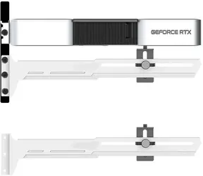 1stCool Podpera GPU biela / Kovový držiak grafickej karty / nastaviteľná výška / 280 x 52 mm
