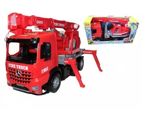 Lena Autožeriav Mercedes hasiči červená / 2nápravový / 70 cm / TÜV / od 3 rokov