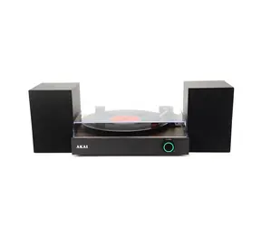 AKAI ATT-200SP drevo/čierna / Gramofón / 33 & 45 & 78 RPM / Bluetooth 5.4 / RCA-out / repro 2x10W
