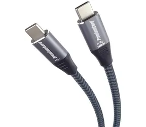 Cable USB-C kábel čierny / Kábel / 240 W / 480 Mbps / bavlnený oplet / 1,5 m