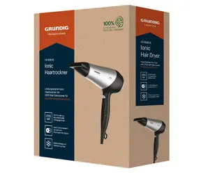Grundig HD 6080 B čierna / strieborná / Fén na vlasy / 2200 W