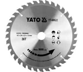 YATO Pílový kotúč na drevo TCT 185x20 mm / Pílový kotúč na drevo / Priemer 185x20 mm / Počet zubov 36