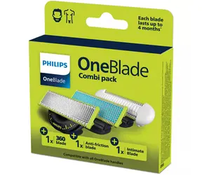Philips OneBlade QP936/50 / Náhradné čepele / 360 / SkinProtect / Anti-Friction / 3 ks