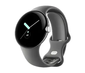 Google Pixel Watch LTE 41mm strieborná, antracitový remienok / Chytré hodinky / 1.2 "AMOLED / 5ATM / LTE