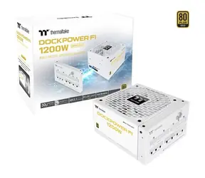 Thermaltake Dockpower FI 1200W Snow biela / Zdroj / ATX 3.1 / 80 PLUS Gold / modulárne / PCIe 5.1