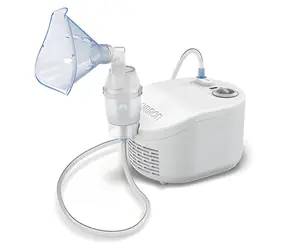 Omron C101 Essential biela / Kompresový inhalátor / maska pre dospelých aj deti / 0,35 ml/min / 58 dB