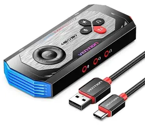 Vention CVAB0 / Externá zvuková karta / USB / RGB podsvietenie / 3x jack / 16-bit