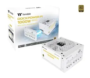 Thermaltake Dockpower FI 1000W Snow biela / Zdroj / 80 PLUS Gold / modulárny / 5x PCIe / 12pin GPU
