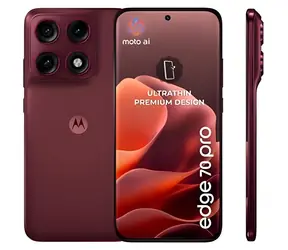Motorola EDGE 70 Pre 8 +256 GB Pantone Zinfandel Red / Chytrý telefón / 6.78 "AMOLED 144Hz / MediaTek Dimensity 8500