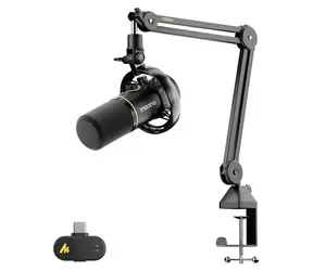 Maono PD200WS čierna / Dynamický mikrofón / XLR / USB-C / bezdrôtový / 50-16000 Hz / RGB