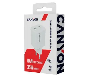 Canyon CU35CC / Sieťová nabíjačka / 2x USB-C / 35W