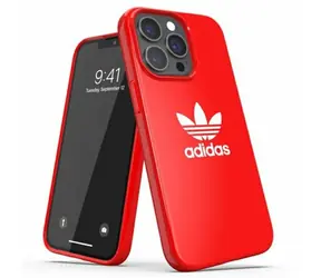 Adidas SnapCase Trefoil červená / Puzdro / pre Apple iPhone 13, 13 Pre / motív Trefoil