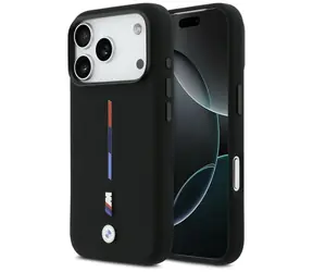 BMW M Tricolor Line MagSafe kryt iPhone 17 Pre čierna / Kryt / Silikónový / MagSafe
