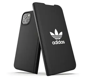 Adidas OR Booklet Case BASIC pre iPhone 13 čierna/biela / Puzdro typu kniha