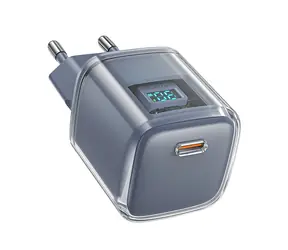 Acefast A53 GaN nabíjačka šedá / USB-C / PD 30W / displej