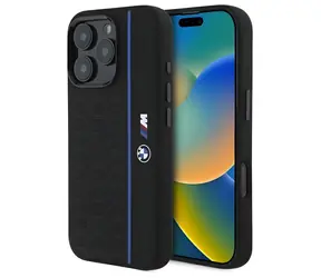 BMW Hexagon Blue Line MagSafe kryt pre iPhone 16 Pro Max čierna / Puzdro / Silikón / MagSafe