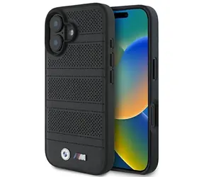 BMW M Perforated And Stitched Line MagSafe čierna / Zadný kryt / iPhone 16