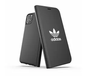 Adidas OR Booklet Case Basic pre iPhone 11 Pre Max čierno-biele / Puzdro typu kniha