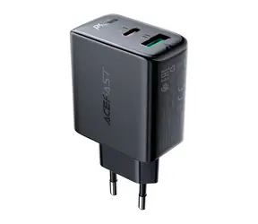 Acefast A5 nabíjačka čierna / Nabíjačka / USB-C, USB / 32W / PD, QC 3.0, PPS