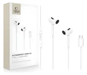 Tech-Protect Ultraboost Core G2 biela / Slúchadlá / USB-C
