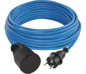 Emos Vonkajší predlžovací kábel 10 m modrá / 1 zásuvka / PVC / 230 V / 1,5 mm2
