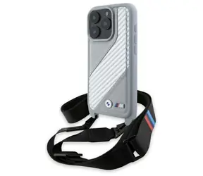 BMW M Edition Carbon Stripe & Strap šedá / Zadný kryt / iPhone 16 Pro Max