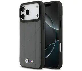 BMW M Quilted Logo grafitová / Zadný kryt / MagSafe / iPhone 17 Pro Max