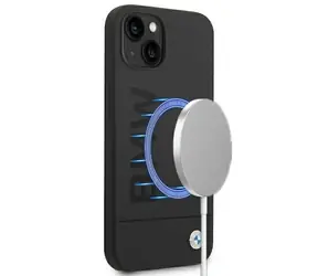 BMW BMHMP14MSLBLBK čierna / Zadný kryt / Silicone / MagSafe / iPhone 14 PLUS