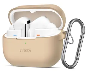 Tech-Protect Hook Case hnedá / Puzdro pre slúchadlá / silikón / karabína / pre Samsung Galaxy Buds 3 a 3 Pro