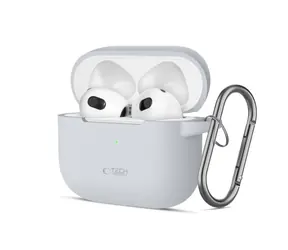 Tech-Protect Silicone Hook Case šedá / Puzdro / pre Apple AirPods 3 / Silikónové