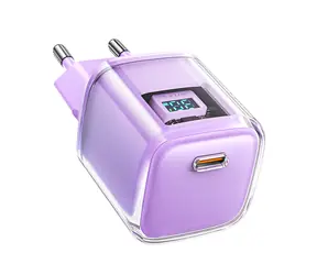 Acefast A53 fialová / Nabíjačka / GaN / PD 30W / USB-C / displej
