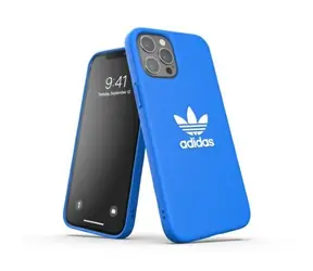 Adidas Moulded Case Basic modrá/biela / Puzdro / pre Apple iPhone 12 Pro Max