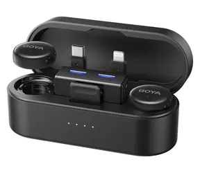 Boya BOYALINK 3-02 čierna / Klopový mikrofón / bezdrôtový / 2.4GHz / USB-C
