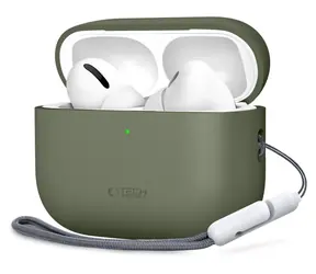 Tech-Protect Silicone Case zelená / Puzdro / pre Apple AirPods Pro 3 / Silikónové