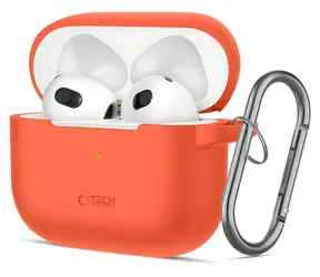 Tech-Protect Silicone Hook Case oranžová / Puzdro / pre Apple AirPods 3 / Silikónové