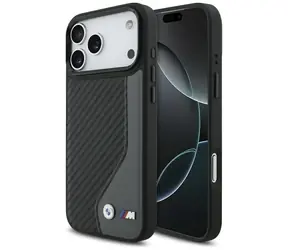 BMW Zadný kryt Carbon M Logo MagSafe pre iPhone 17 Pro Max grafitová / Zadný kryt / MagSafe / Karbónový vzor