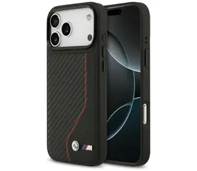 BMW M Carbon Line & Logo červená / Zadný kryt / MagSafe / iPhone 17 Pro Max
