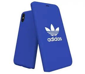 Adidas OR Booklet Case Canvas modrá / Puzdro typu kniha / Apple iPhone X, iPhone Xs
