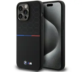 BMW M Silicone MagSafe kryt iPhone 15 Pro Max čierna / Kryt / Silikónový / Vzorovaný / MagSafe