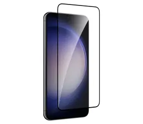 Puro Frame čierny rámček / Ochranné sklo na displej / Samsung Galaxy S25, S24 / Temperované sklo