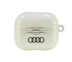 Audi IML Geometric Pattern púzdro pre Apple AirPods 3 biela / Púzdro / Apple AirPods 3