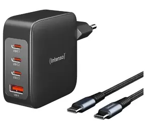 INTENSO Power Adapter 140W čierna / Nabíjací adaptér / USB-C kábel 2m / 140W / 5A