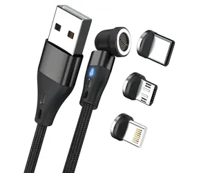 RealPower MagneticCharge3 čierna / Magnetický nabíjací kábel / USB-A / 3 A / 1 m / 6 adaptérov