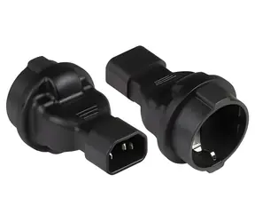 Good Connections Napájací adaptér C14-Schuko čierna / Napájací adaptér / 250 V / 10 A