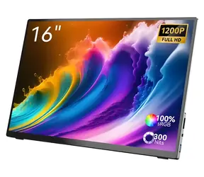 16" Minix SF16T čierna / Prenosný monitor / IPS / FHD 1920×1200 / dotykový / 120Hz / USB-C