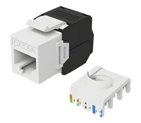 Equip Keystone Jack Cat6A biela / Keystone Jack / LSA / netienený / 8 ks