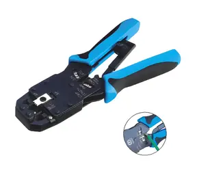 DATACOM PROFI BLUE II / Krimpovacie kliešte / 4P+6P+8P / RJ45, RJ12, RJ11, RJ10 / račňa so stripovačom