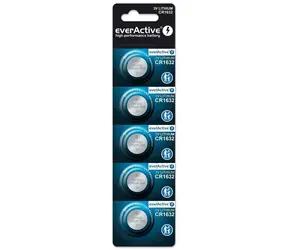 EverActive CR1632 / Lítiová gombíková batéria / 3 V / 5 ks