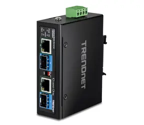 Trendnet TI-BF22SFP / Priemyselný mediakonvertor / SFP na Gigabit PoE++ / 802.3bt / 90 W / IP30 / -40~75°C