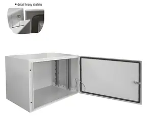 DATACOM 19" vonkajší rozvádzač 6U šedý / Rozvádzač (RACK) / Nástenný / 600x400 mm / IP65